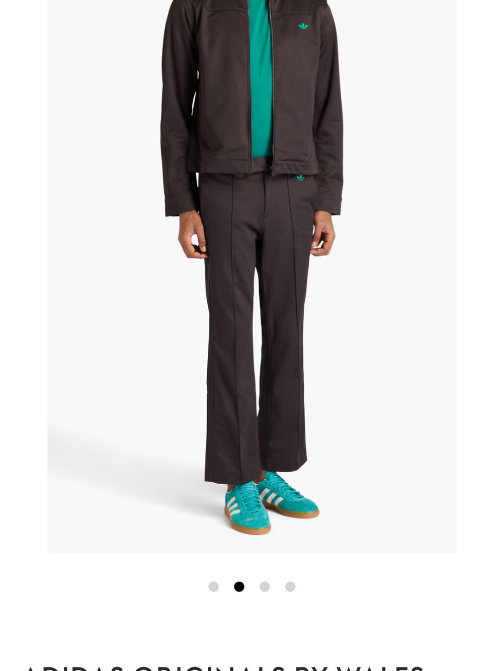adidas Men’s Black Straight-Leg Track Pants with Teal Accents